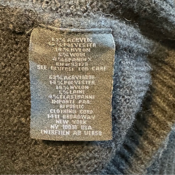 *Magaschoni Man Large Black Acrylic/Polyester/Wool/Nylon/Span Full Zip Sweater - Picture 10 of 10